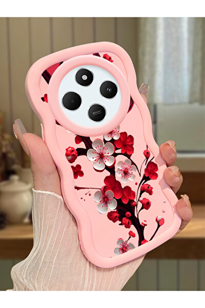 Hontinga Redmi 14C Uyumlu Kılıf kamera koruyucu Pembe Silikon Couple Telefon ...