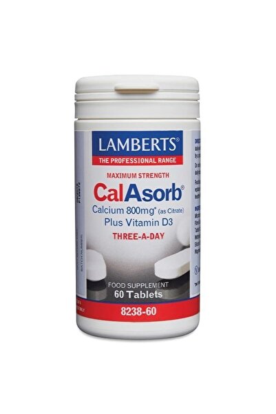 Lamberts CalAsorb Ασβέστιο 800mg Με Βιταμίνη D3 Τρεις την Ημέρα 60 δισκία
