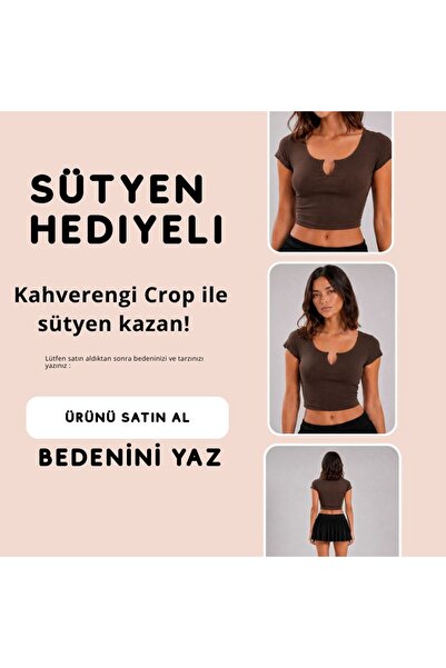 Leorina Κόκκινο Crop Γυναικείο Σετ με Σουτιέν Δώρο