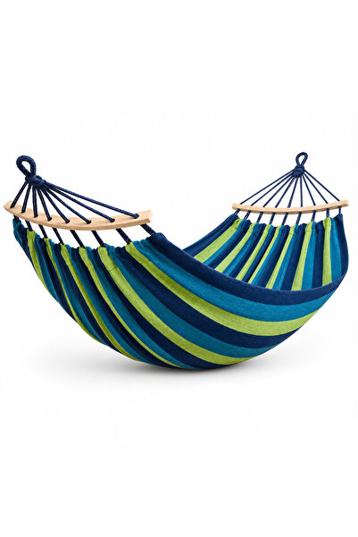OEM Hamac camping pentru gradina si terasa, 200 x 100 cm, albastru