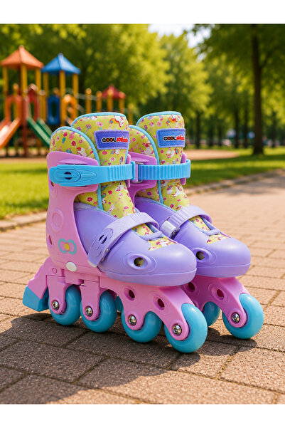 NUNU Adjustable Kids Roller Skates Inline Skates with Silicone Wheels 3 Stage...