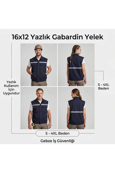 gebze iş güvenliği 16*12 Gabardine Summer Vest