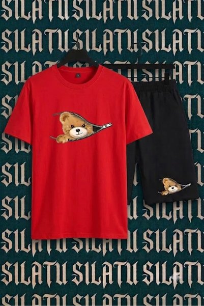 SILATU ΣΕΤ ΣΟΡΤΣ ΚΑΙ ΜΠΛΟΥΖΑΚΙ UNISEX ΜΕ ΦΕΡΜΟΥΑΡ ΚΑΙ ΣΤΑΜΠΑ ΑΡΚΟΥΔΑΚΙ