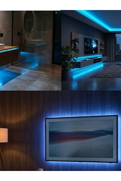 haelight 12V Yapışkanlı 10 Metre İç Mekan Şerit Led mavi