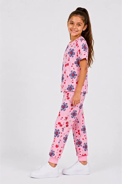 My Hanne Patterned Girls' Pajama Set 91201