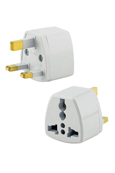 POWERTECH αντάπτορας ρεύματος από UK σε universal PT-368, 13A, copper, λευκός