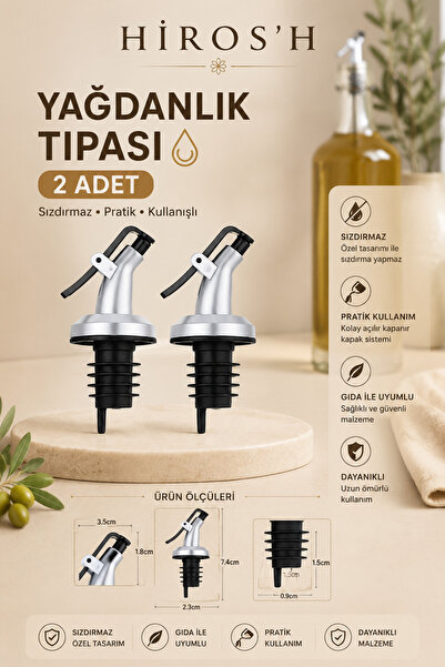 HİROS'H 2 Adet Yağdanlık Tıpası Akıtmaz Yağdanlık Ucu Sızdırmaz Silikon Tıpa