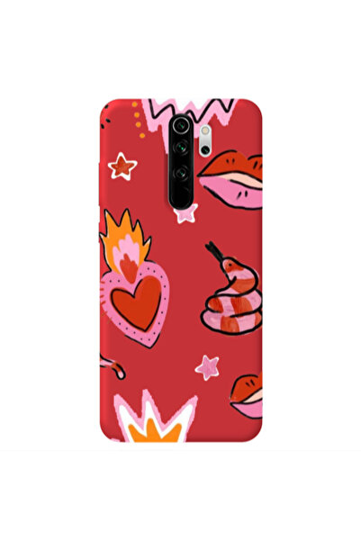 Other Xiaomi Redmi Note 8 Pro Snake heart Red Colored Silicone TPU Θήκη