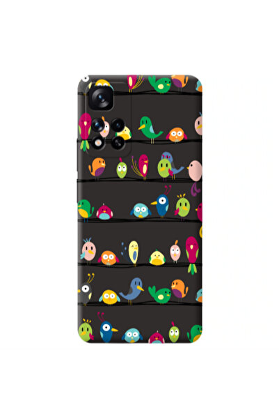 Other Xiaomi Redmi Note 11 Pro 5G birds Black Colored Silicone TPU Θήκη