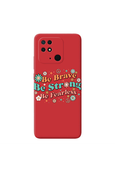 Other Xiaomi Redmi 10C Be Brave Red Colored Silicone TPU Θήκη