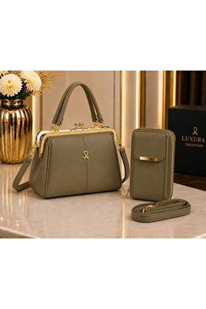 MODAMARKM Modern Women's Luxury Double Bag Set with Strap Shoulder Bag and Ph...