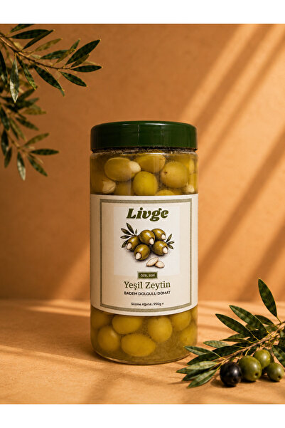 Badem Dolgulu Domat Yeşil Zeytin 950 g