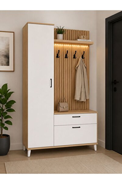 Home ÇOK AMAÇLI 2 ÇEKMECELİ VESTİYER