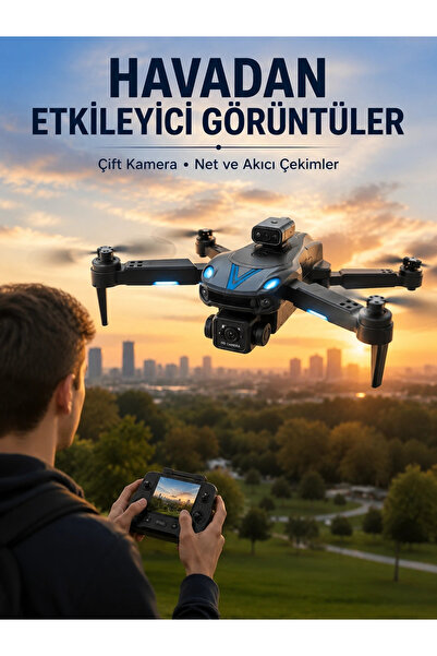 Epilons Katlanabilir Çift Kameralı Drone Uzaktan Kumandalı Hava Aracı