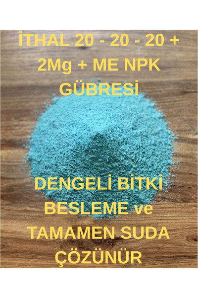 Saglam Tarım İthal 20.20.20+2MgO+ME NPK Gübre, Dengeli Besleme, Suda Tamamen ...
