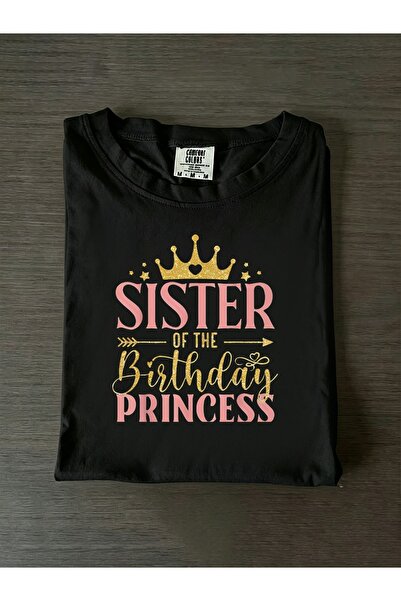 BASEPULSE تي شيرت Sister Of The Princess بتصميم تاج ذهبي ونجوم وردي اللون، من...