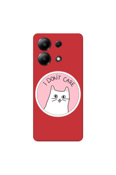 Other Xiaomi Redmi Note 13 4G I dont Care Red Colored Silicone TPU Θήκη