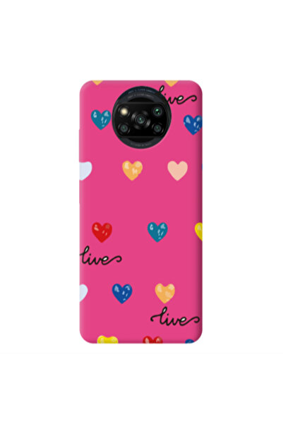 Other Xiaomi Poco X3 /X3 Pro Heart Lives Fuchsia Colored Silicone TPU Θήκη