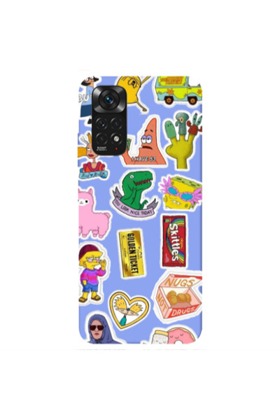 Other Xiaomi Redmi Note 11 4G best cartoons Light Purple Colored Silicone TPU...