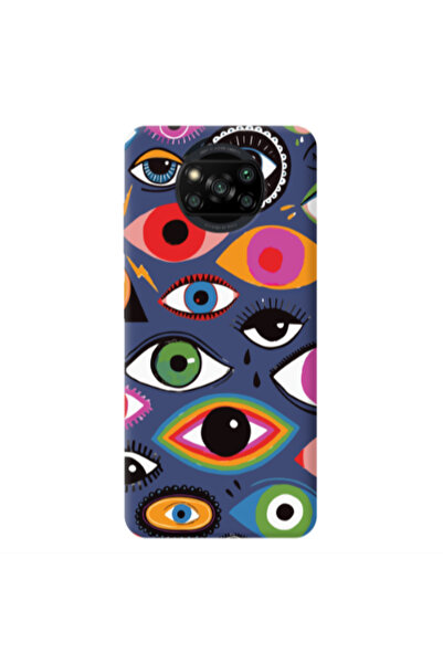 Other Xiaomi Poco X3 /X3 Pro Colorful eyes Dark blue Colored Silicone TPU Θήκη