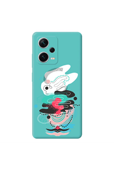 Other Xiaomi Poco X5 Abstract 50 Turquoise Colored Silicone TPU Θήκη