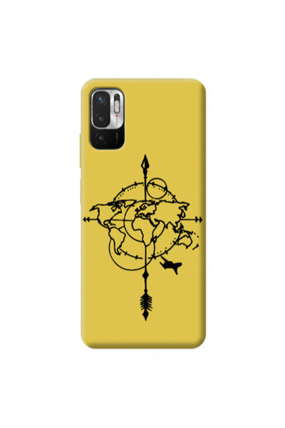 Other Xiaomi Redmi Note 10 Pro 5G Old Map Yellow Colored Silicone TPU Θήκη