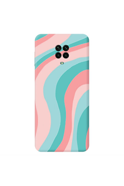 Other Xiaomi Redmi Note 9 Pro Colored lines Turquoise Colored Silicone TPU Θήκη