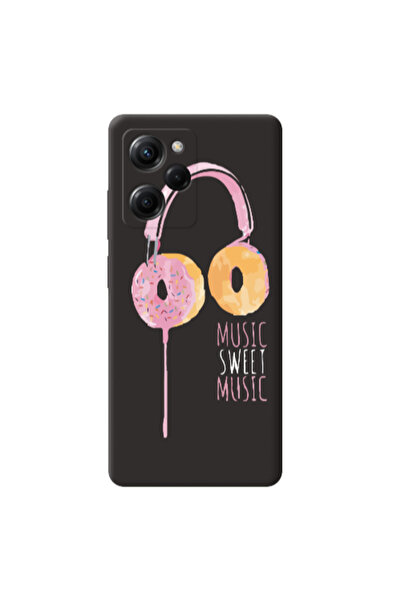 Other Xiaomi Poco X5 Pro Donut earphone Black Colored Silicone TPU Θήκη