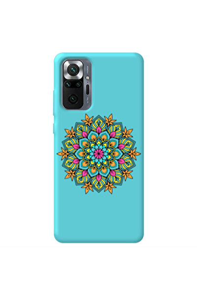 Other Xiaomi Redmi Note 10 Pro 4G Mandala D6 Turquoise Colored Silicone TPU Θήκη