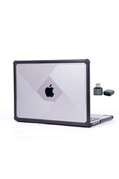 Mcstorey MacBook Pro 14.2 Inch Transparent Black Protected Corner Shock Absor...