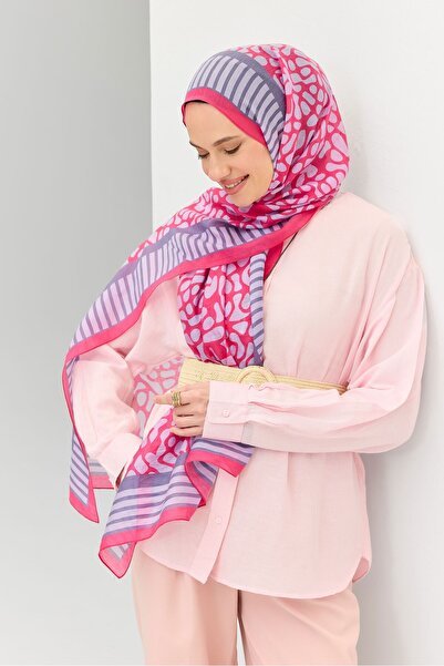 Silk Home Tencel Monare Shawl Coral Dark Pink
