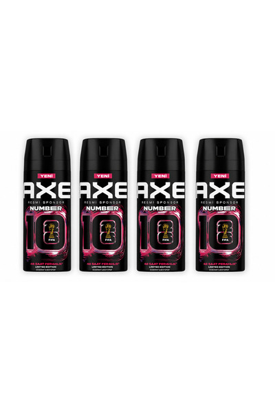 Axe Erkek Deodorant Number 10 Body Spray Limited Edition 150 ml X 4 AVANTAJLI...
