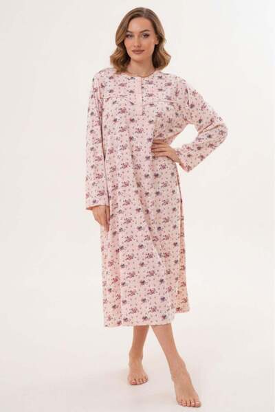 Mecit Pijama Mecit 6205 Powder Plus Size Women's Nightgown