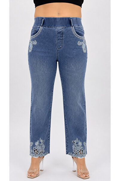 ZANESSİ FASHION Plus Size Special Design Series Stoned Summer Embroidered Wom...