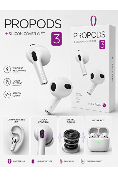 Doğanoutdoor ProPods 3 Bluetooth 5.3 Kablosuz Kulaklık | Dokunmatik Kontrol |...