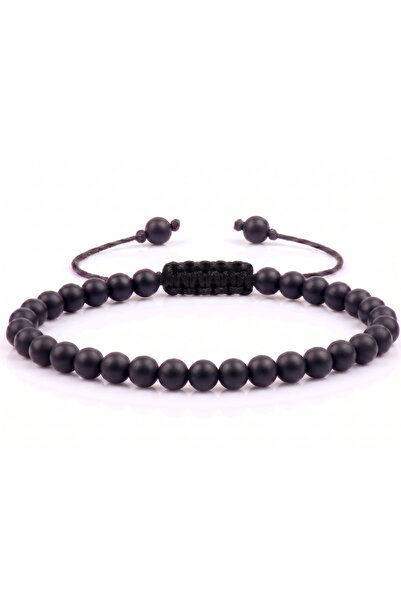 MANAVA Bracelet with Stone-Embellished Onyx matte
