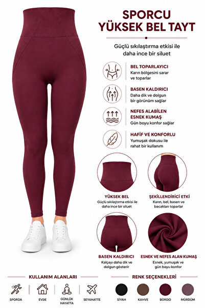 Layza High Waist Tummy Control Leggings – Flexible, Firming, Casual and Sport...