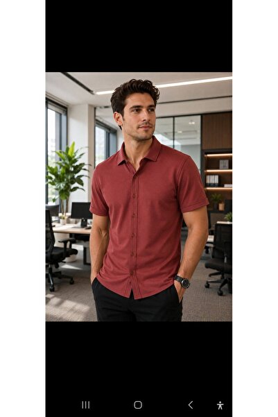 Cinar erkek giyim Men's Sports Shirt Short Sleeve Wrinkle-Free Summer Stretch...