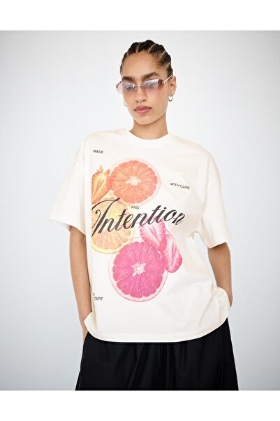 cto your style Γυναικείο μπλουζάκι με στάμπα oversized – με σχέδιο φρούτων, λ...