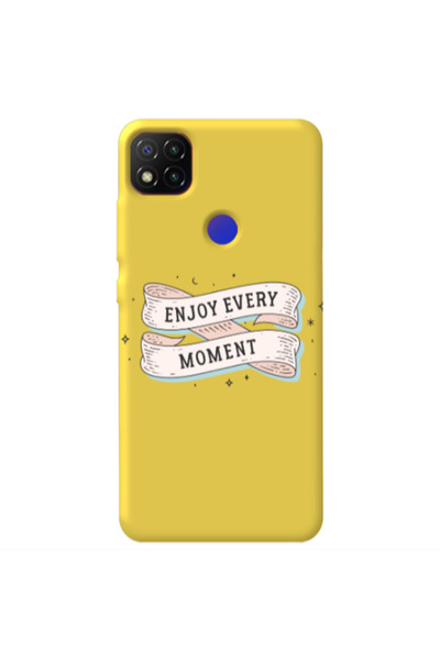 Other Xiaomi Redmi 9c Enjoy Every Moment 2 Yellow Colored Silicone TPU Θήκη