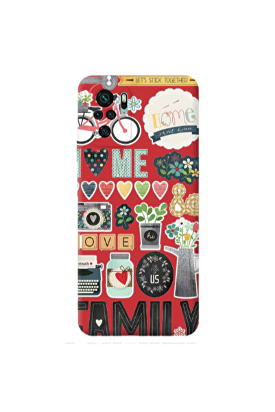 Other Xiaomi Redmi Note 10S Family love home Red Colored Silicone TPU Θήκη