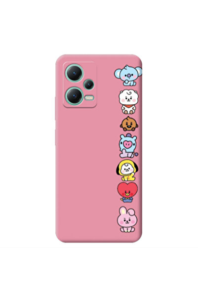 Other Xiaomi Redmi Note 12 Pro 5G Lovely animals Pink Colored Silicone TPU Θήκη