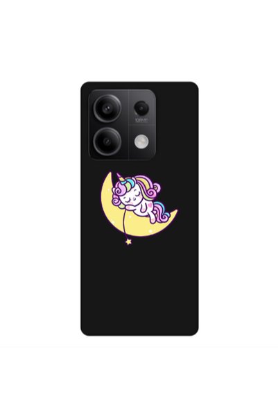 Other Xiaomi Redmi Note 13Pro 5G Sleeping horse Black Colored Silicone TPU Θήκη