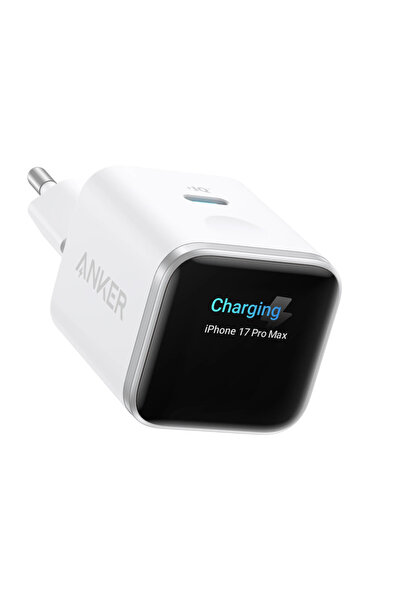 Anker Încărcător USB-C Nano Smart Display 45W, Alb