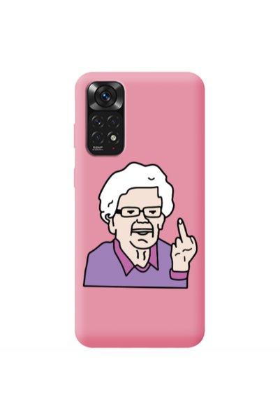 Other Xiaomi Redmi Note 11 4G Crazy Granny Pink Colored Silicone TPU Θήκη