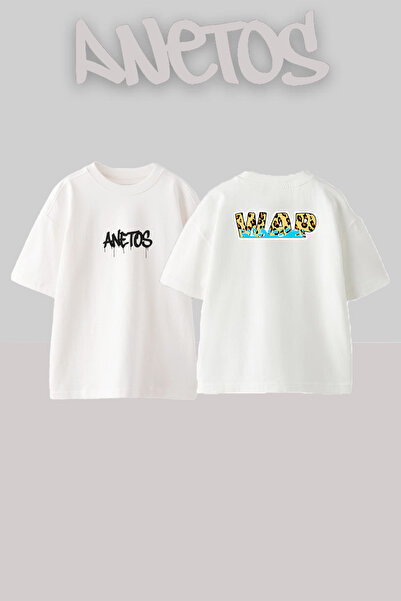 Anetos Μπλουζάκι WAP Leopard Water Design με στάμπα σε λευκό χρώμα, μεγάλου μ...