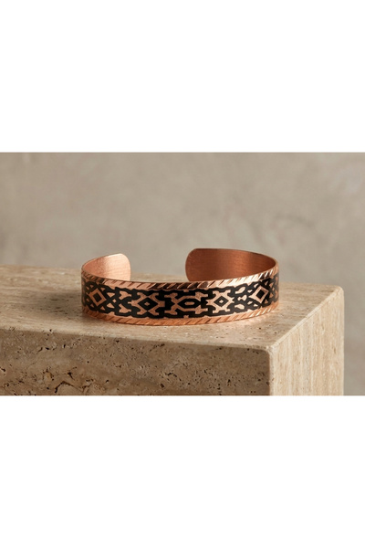 Erol Bakır Copper Authentic Ethnic Patterned Adjustable Handcuff Bracelet |  ...