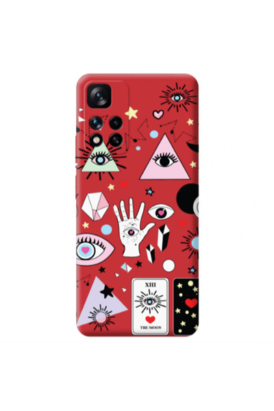 Other Xiaomi Redmi Note 11 Pro 5G Pyramid eyes Red Colored Silicone TPU Θήκη