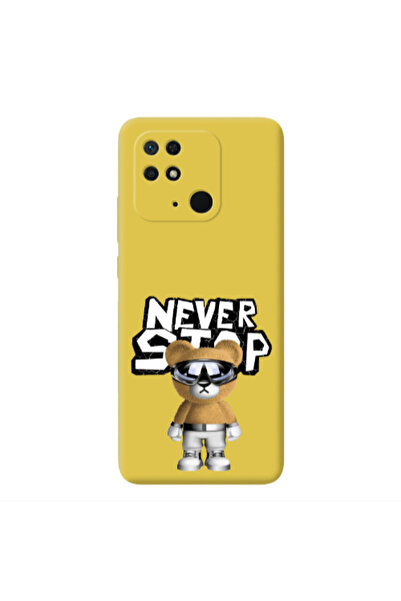 Other Xiaomi Redmi 10C Never stop Yellow Colored Silicone TPU Θήκη