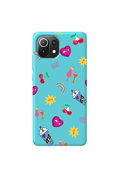 Other Xiaomi Mi 11 Lite glam time Turquoise Colored Silicone TPU Θήκη
